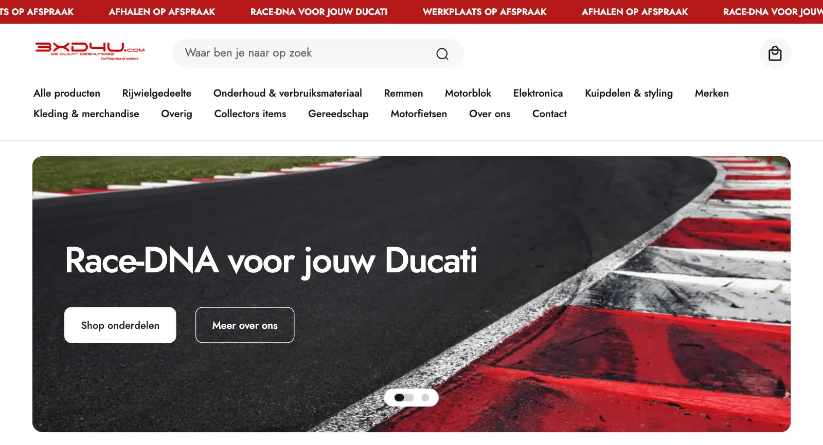 Homepage van de website van 3XD4U, Apeldoorn, gemaakt door WebPakket